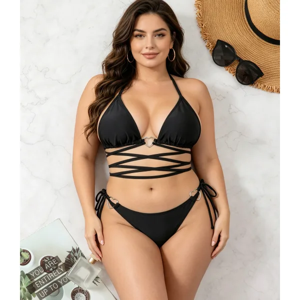 Luna Triangle Bikini with Heart Detail