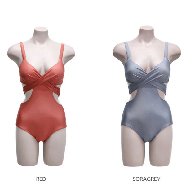 Minimalist Open-Back One-Piece Swimsuit