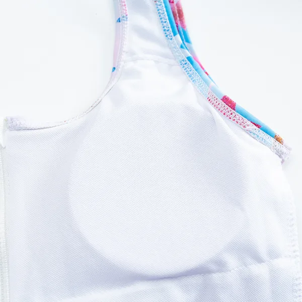 Printed Zip-Front One-Piece Swimsuit