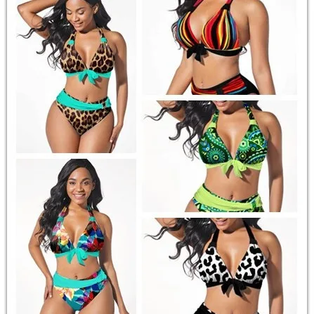 Abstract Print Bikini Set