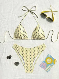Gray Dots On Yellow Background