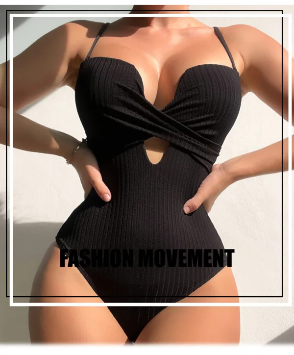 Minimalist Solid One-Piece Swimsuit