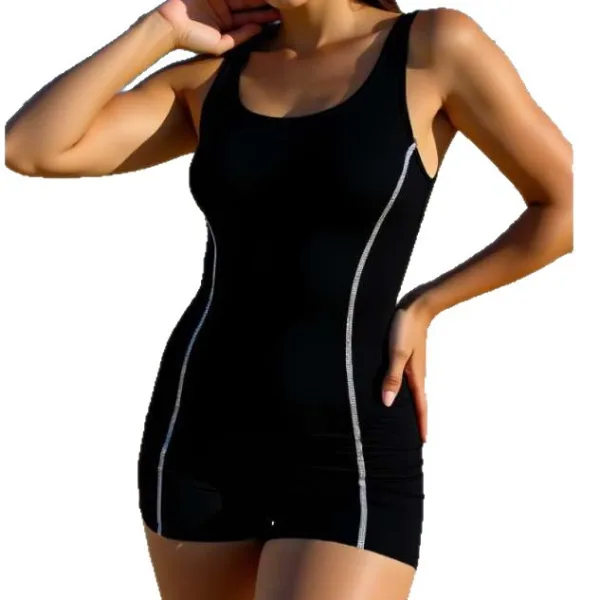 Classic One-Piece Swimsuit in Black
