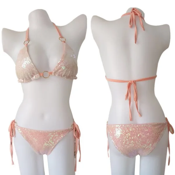 Sequin Lace Bikini Set