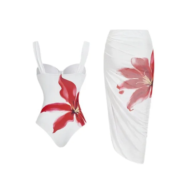 Floral Print Bikini Set with Delicate Strap Detail