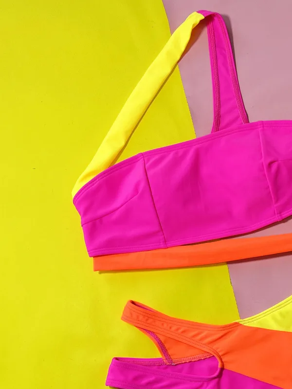Luna Contrast Trim Bikini Set