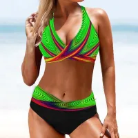 Green Black Pants