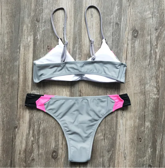 Color-Block Two-Piece Bikini Set