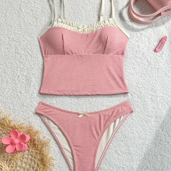 Floral Bow-Back Bikini Set