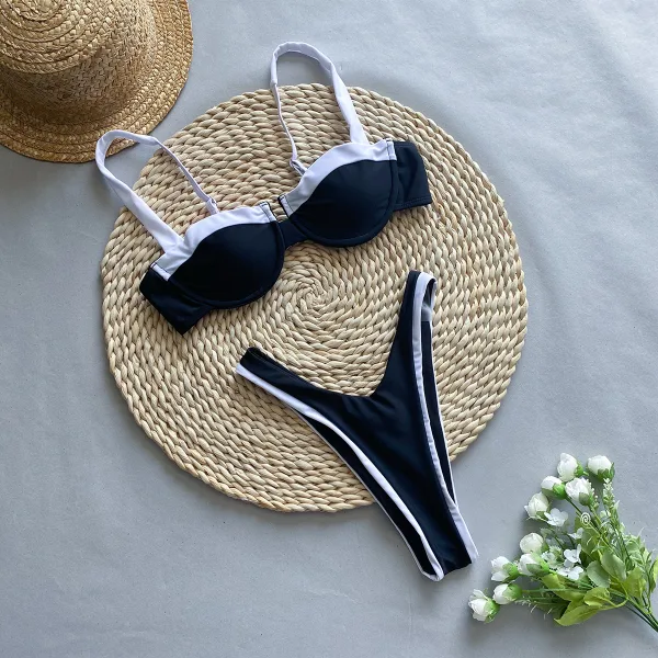 Minimalist Contrast Bikini Set