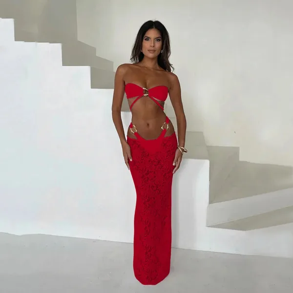 Three-Piece Bikini Set with Coordinating Sarong