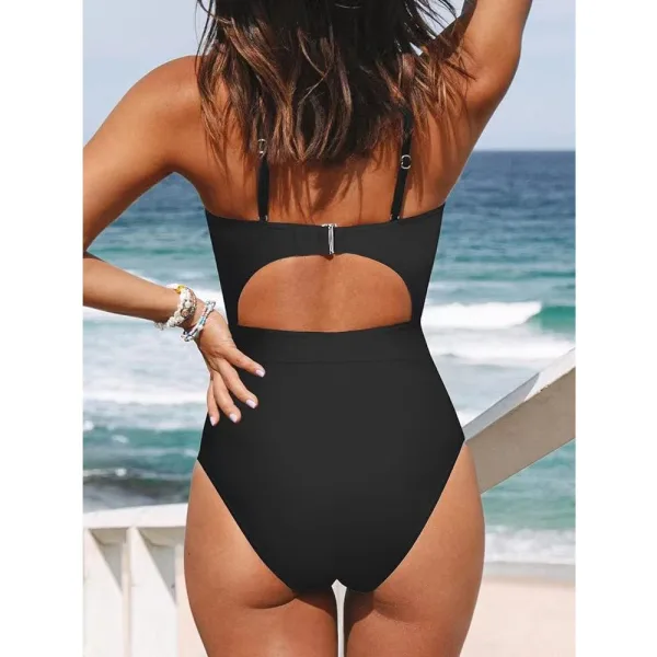 Cross-Back One-Piece Swimsuit