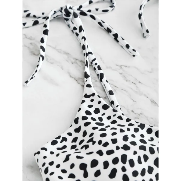 Solid Strap Bikini Set