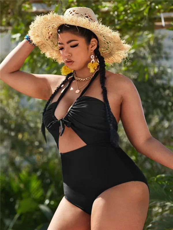 One-Piece Swimsuit in Vibrant Tie-Dye Print