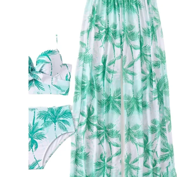 Three-Piece Bikini Set with Matching Cover-Up
