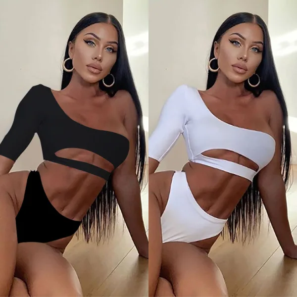 Solstice Half-Sleeve One-Piece Swimsuit