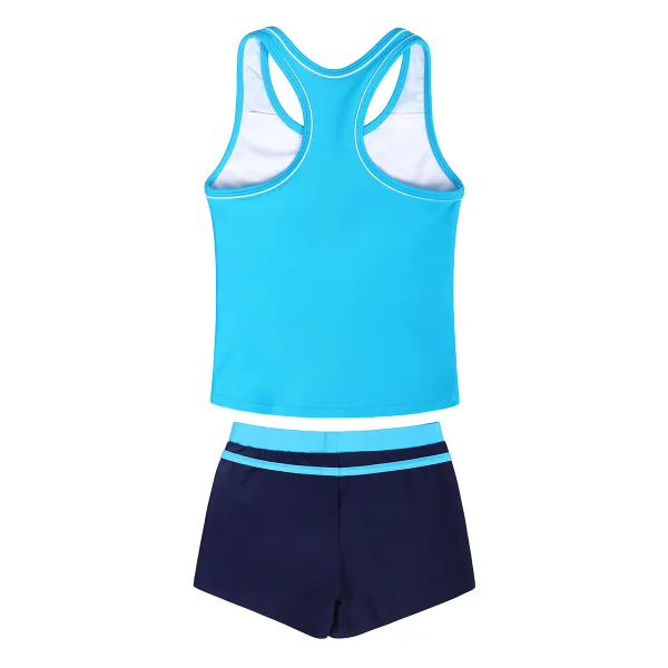 Athletic Two-Piece Swim Set with Modest Coverage