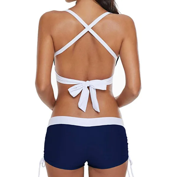 Cross-Back Two-Piece Bikini Set