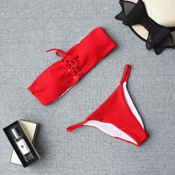 Minimalist Striped Bikini Set