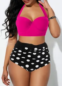 Polka Dot Rose Red