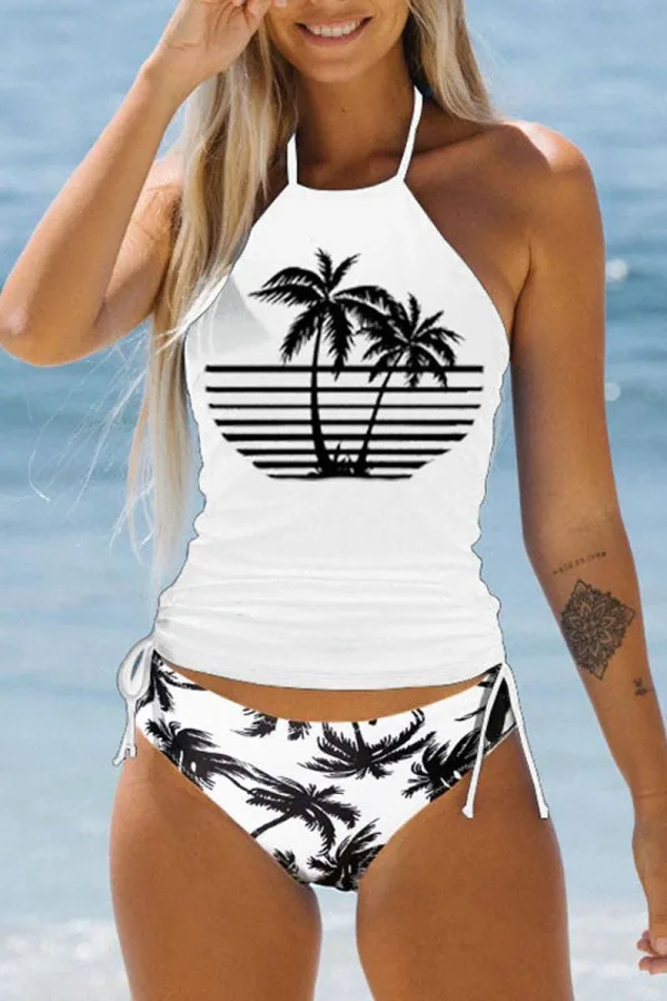 Graphic Print Two-Piece Bikini Set