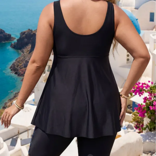 Classic Two-Piece Swim Set with Skirted Bottom