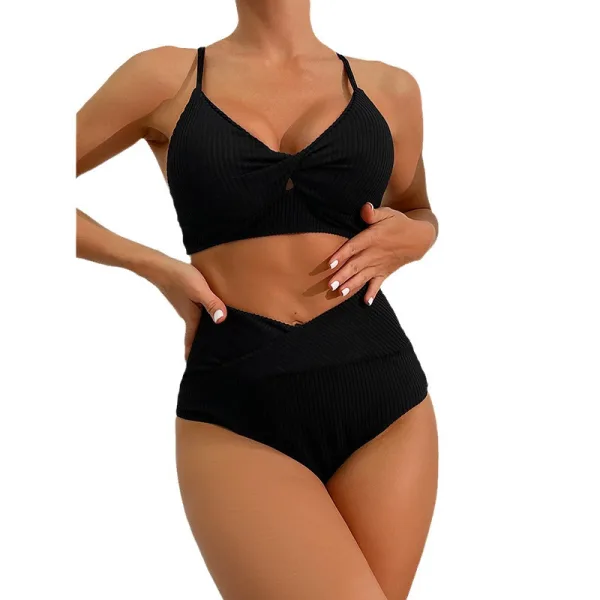Stripe Detail Two-Piece Bikini Set