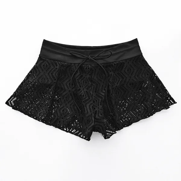 Lace Jacquard Wide-Leg Beach Trousers