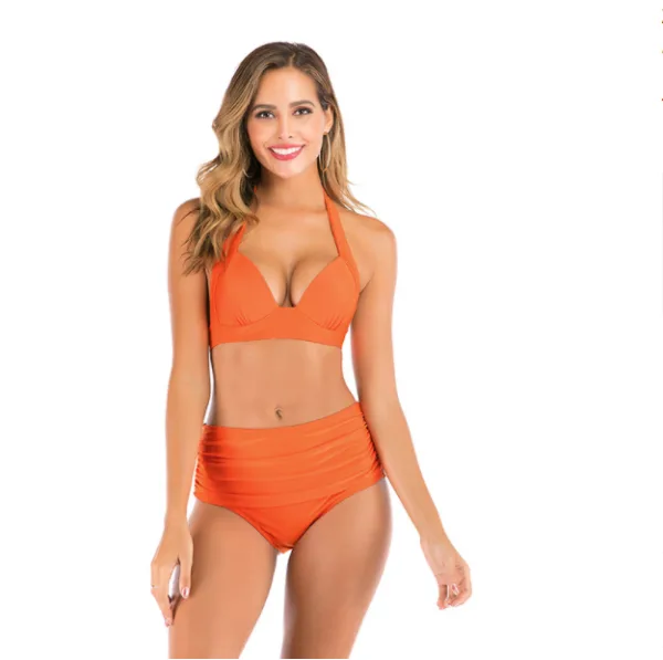 High-Waisted Printed Two-Piece Bikini Set