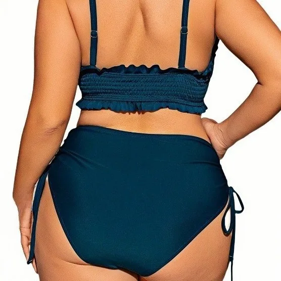 Minimalist High-Waisted Bikini with Detachable Straps