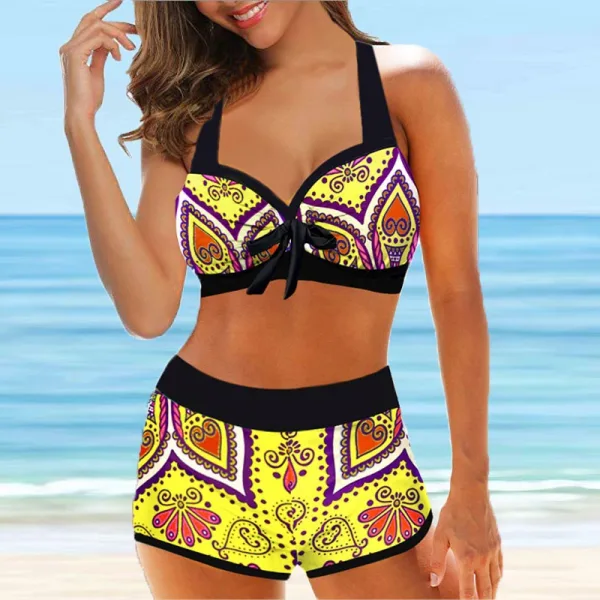 Geometric Print Two-Piece Bikini Set