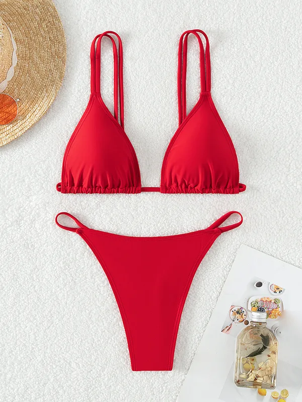 Triangle Halter Bikini Set