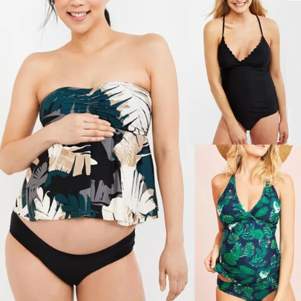Maternity High-Coverage Bikini Set