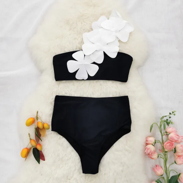 Floral One-Shoulder Two-Piece Bikini Set