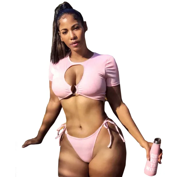 French Riviera Two-Piece T-Shirt Bikini Set