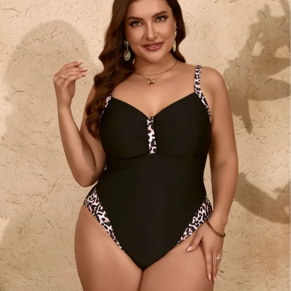 Leopard Print One-Piece Swimsuit