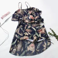 Dark Blue Pattern Women'S