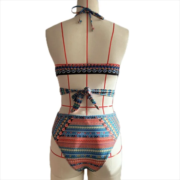 Cross-Front Bikini Set with Coordinating Cover-Up