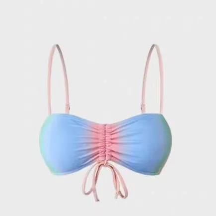Lace-Up Triangle Bikini Set