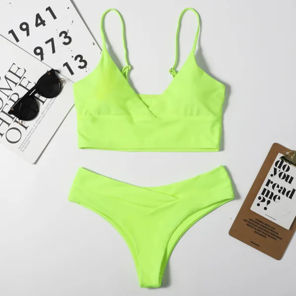 Minimalist High-Waist Triangle Bikini
