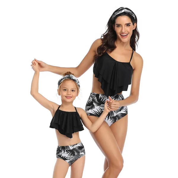 Lotus Leaf Ruffle Swimsuit Set