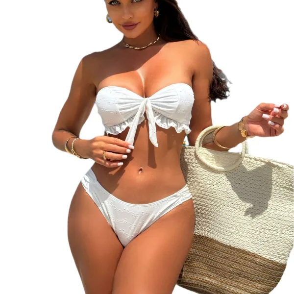 Floral Print Two-Piece Thong Bikini Set