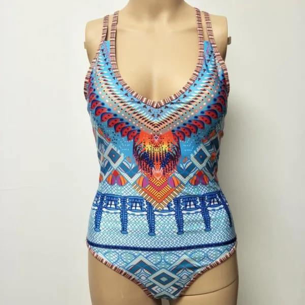 Floral Open Back One-Piece Swimsuit