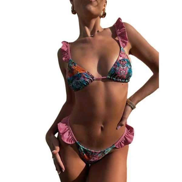 Ruffled Bikini Set with Classic Briefs