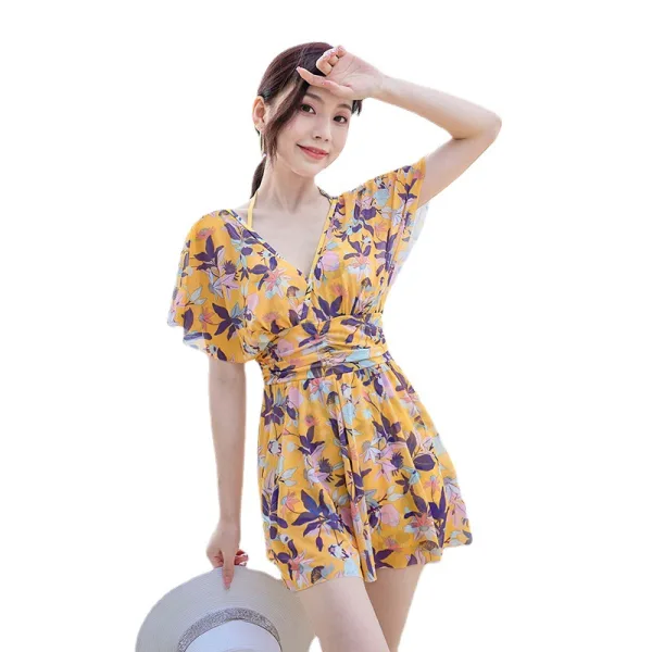 Floral Print One-Piece Swimsuit