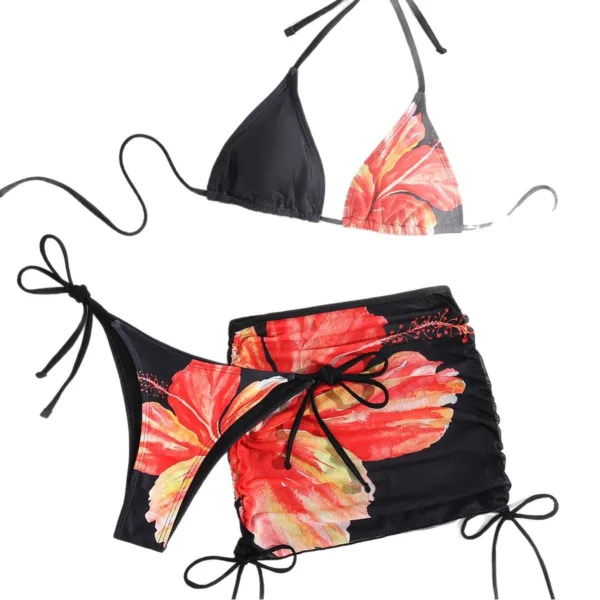 Minimalist Three-Piece Bikini Set