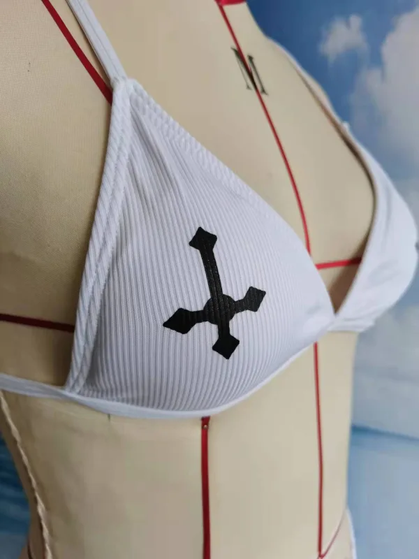 Angel Split Bikini Set in White