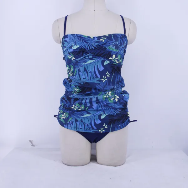 Belly-Covering Printed Bikini Set