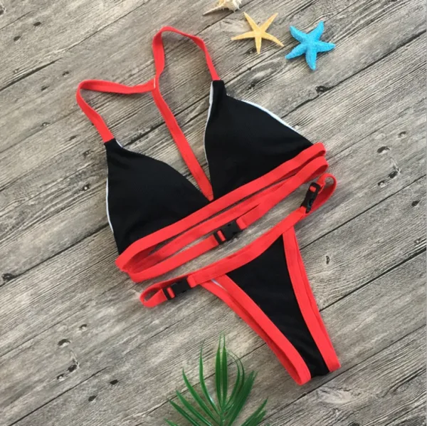 Minimalist Buckle Bikini Set