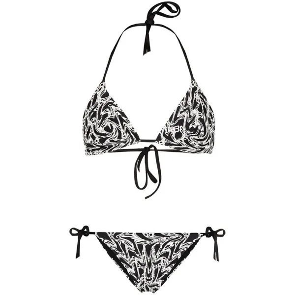 Lace Trim Triangle Bikini Set